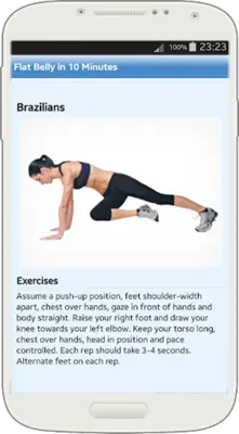 Flat Belly in 10 Minutes android App screenshot 1